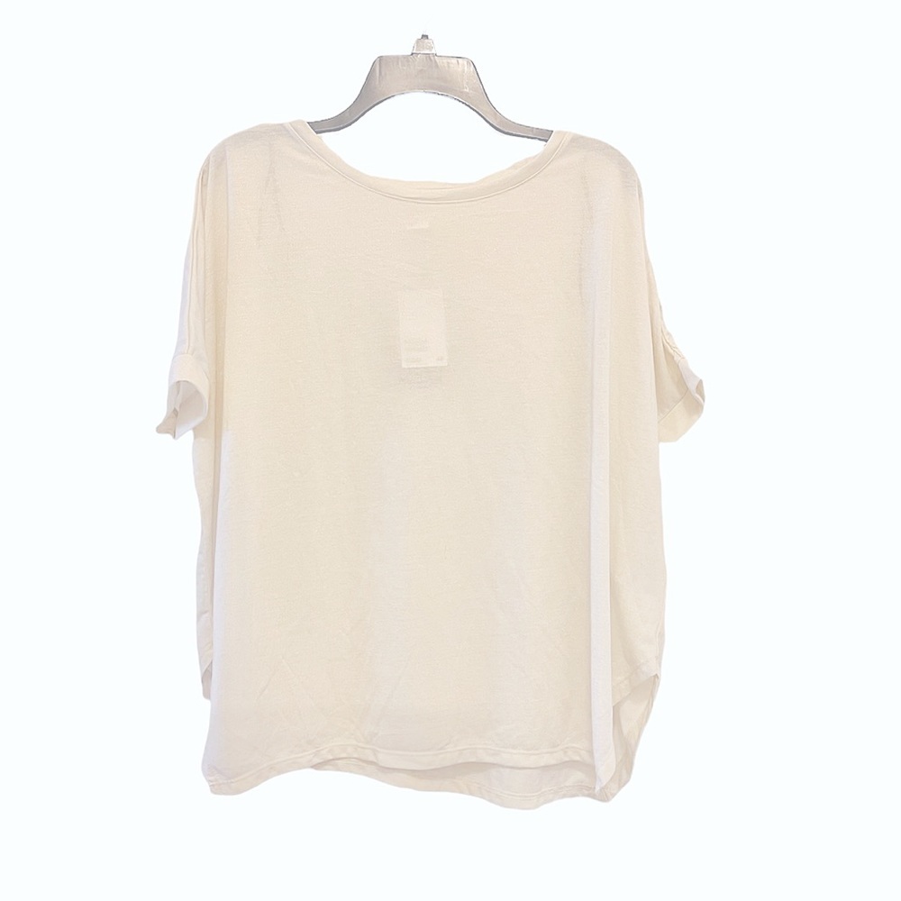 H&M Conscious Collection Gold Specked Crème Dolman T-Shirt